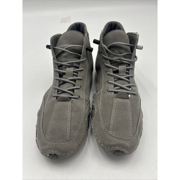 Clohoo Men Ankle High Top sneaker boots chukka gray leather streetwear Size 41 main image 3